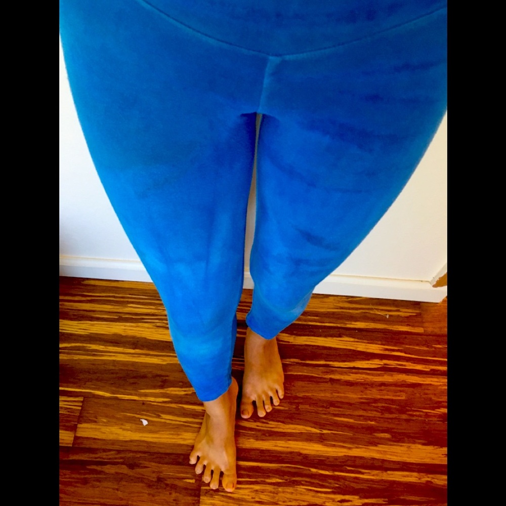 Hard tail Cotton Blue Crop Leggings XS